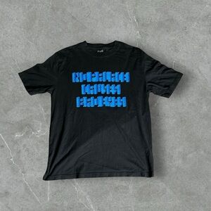 Palace Shirt Mens Large Black Blue Short Sleeve Skateboarding Bad Eye Streetwear